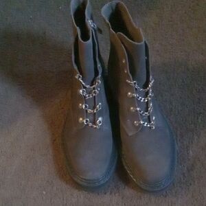 Vince Camuto Gray Combat Boots